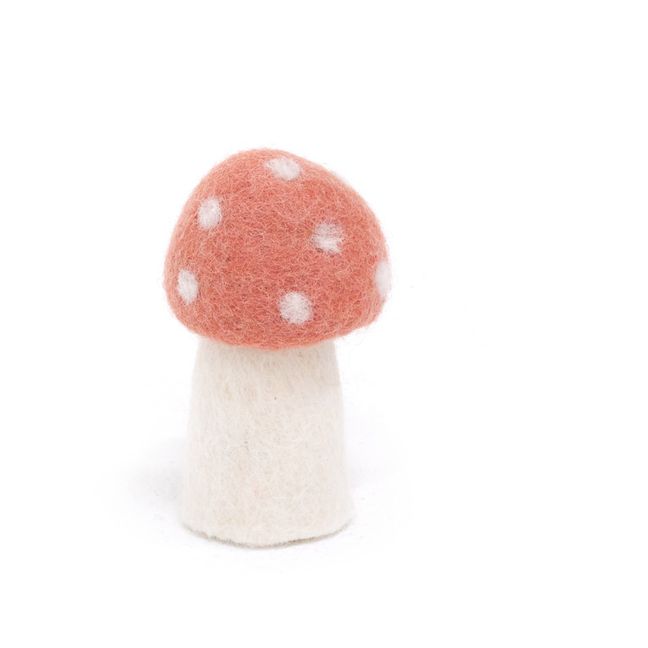 Fungo decorativo Dotty in feltro | Rosa Litchi