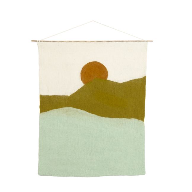Landscape wall hanging - Morning | Mint Green