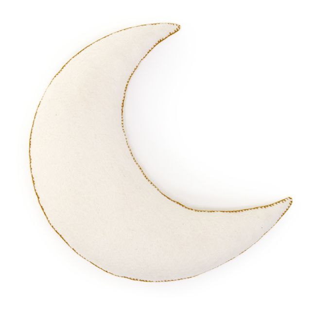 Cuscino lunare in feltro | Bianco