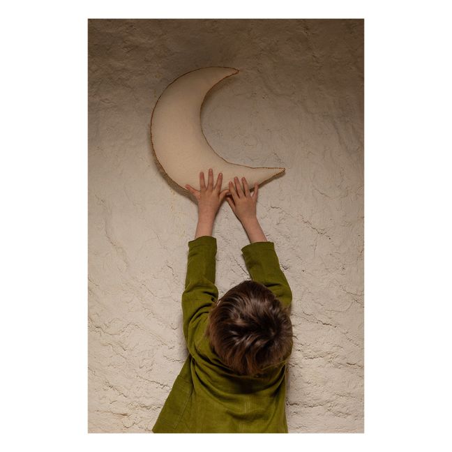 Coussin Lune en feutre | Blanc