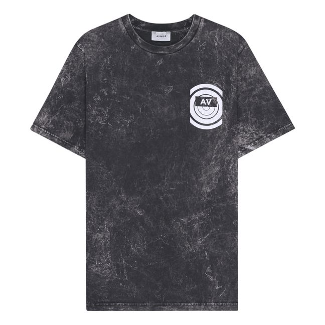 Camiseta de algodón orgánico Source Sky Wash Radiowave | Negro