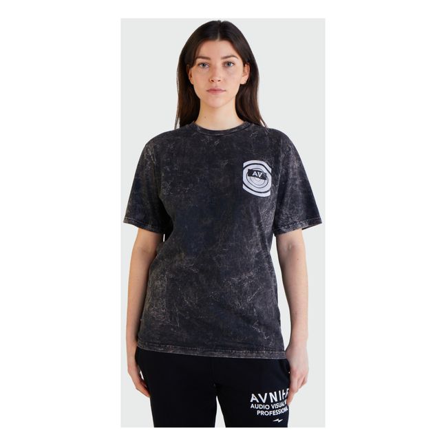 T-Shirt Source Sky Wash Radiowave in Cotone Organico | Nero
