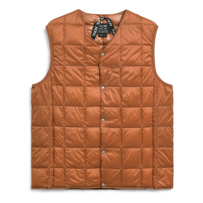 Unisex Sleeveless Quilted Jacket | Orange