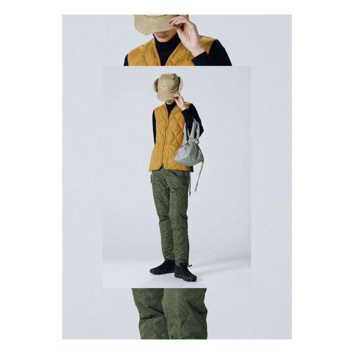 Unisex Ärmellose Steppjacke mit Reißverschluss Military | Orange- Produktbild Nr. 1