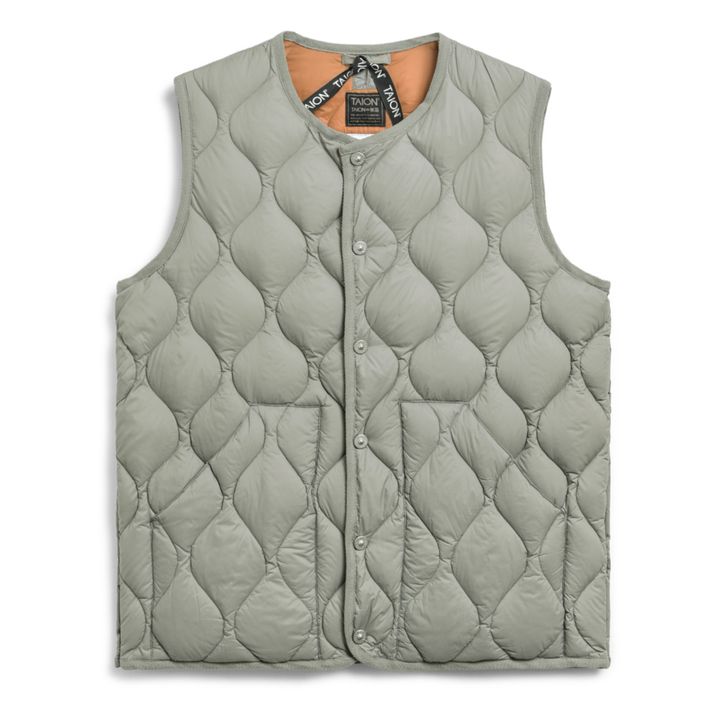 Unisex Ärmellose Steppjacke Military | Salbei- Produktbild Nr. 0
