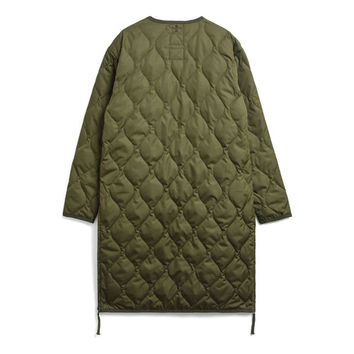 Military Unisex Lange Steppjacke mit Reißverschluss | Grünolive- Produktbild Nr. 8