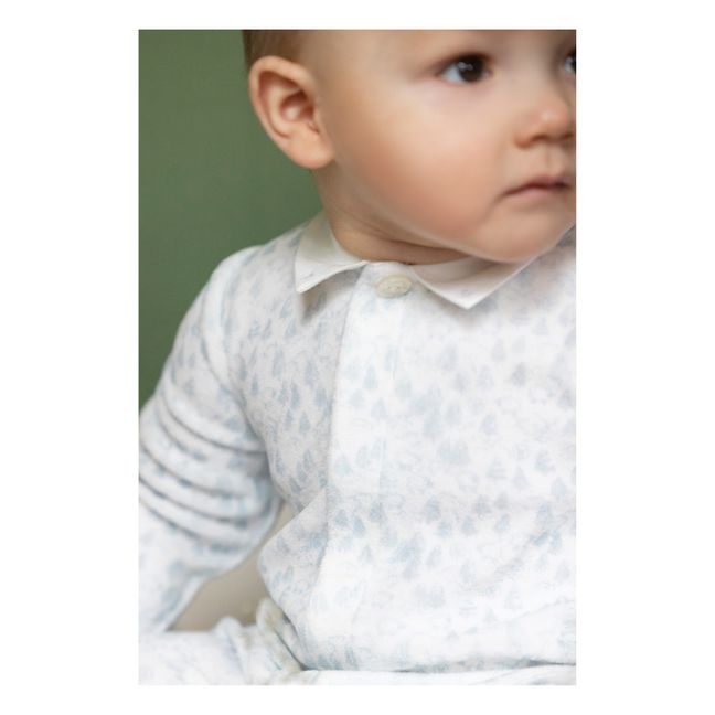 Velvet Tree Footed Pyjamas | Ecru