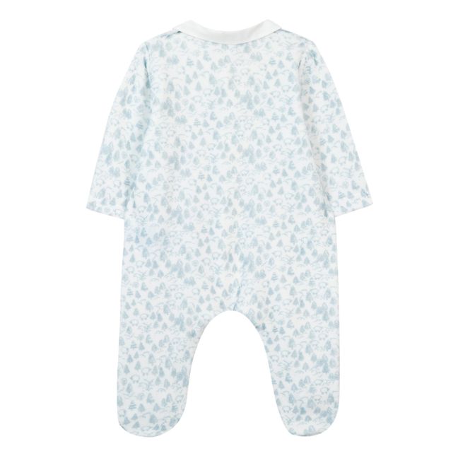 Velvet Tree Footed Pyjamas | Ecru