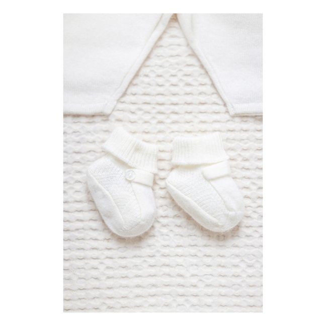 Chaussons Cachemire | Ecru