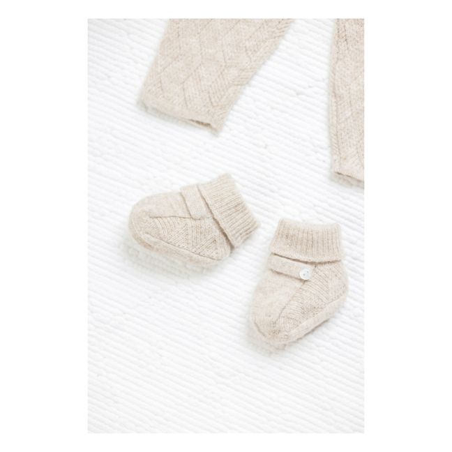 Pantofole in cashmere | Beige