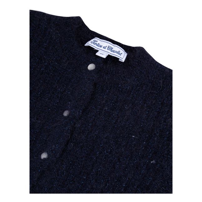 Cardigan lurex | Blu marino