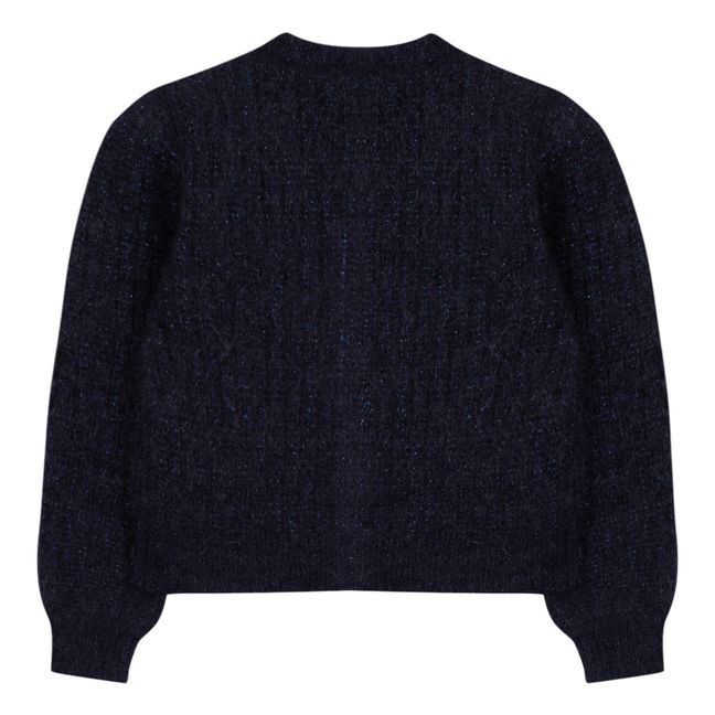 Cardigan lurex | Blu marino