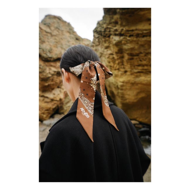 Twilly en Soie Bandana | Marron