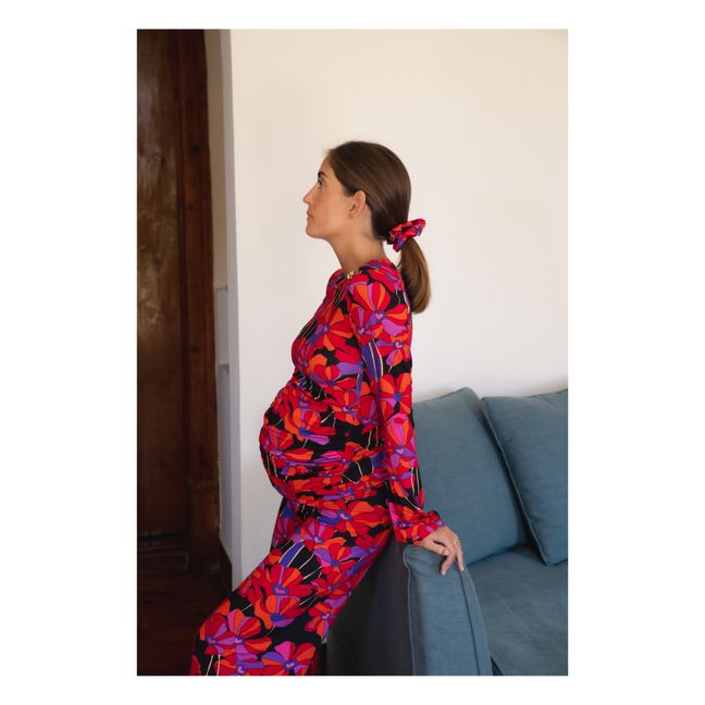 Abito da gravidanza, modello: Andrea Flower Power | Fuscia