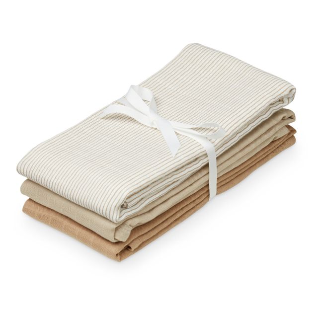 Langes en mousseline de coton bio - Set de 3