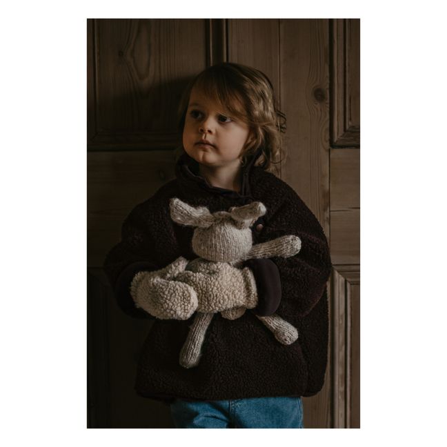 Organic Cotton Sherpa Mittens | Beige