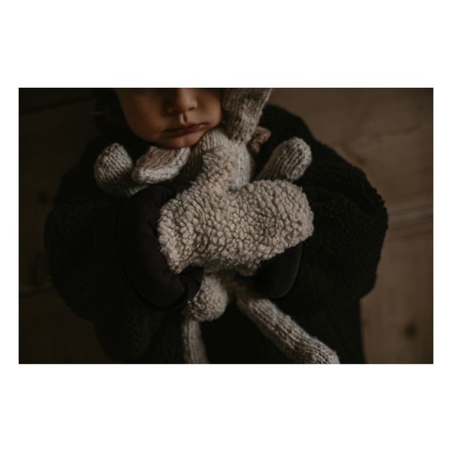 Organic Cotton Sherpa Mittens | Beige
