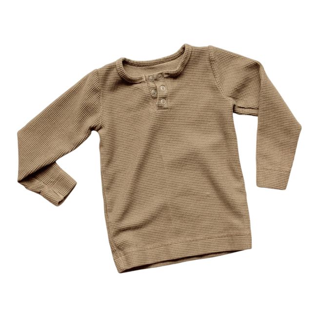 T-shirt Coton Bio Gaufré | Camel