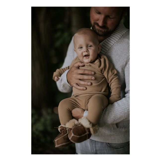 T-shirt Coton Bio Gaufré | Camel