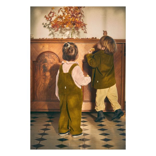 Salopette Velours Côtelé Quetsche | Vert kaki