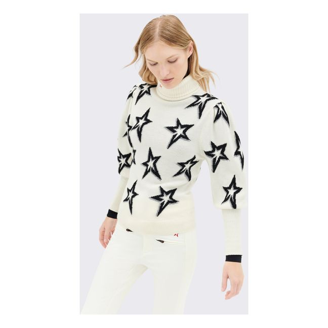 Stardust Balloon Sleeve Sweater | White