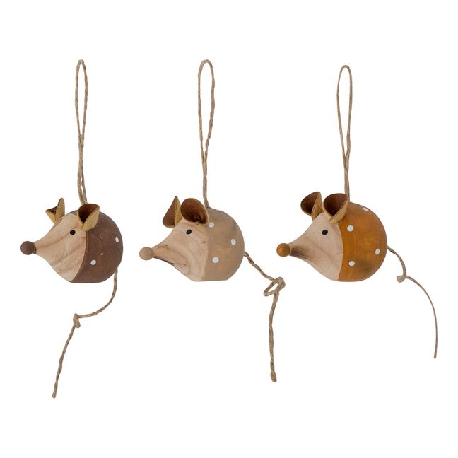 Boules de Noël Fron - Lot de 3 | Marron