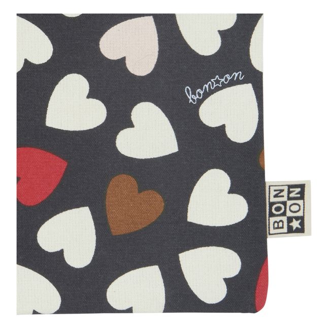 Computer pouch Hearts | Black