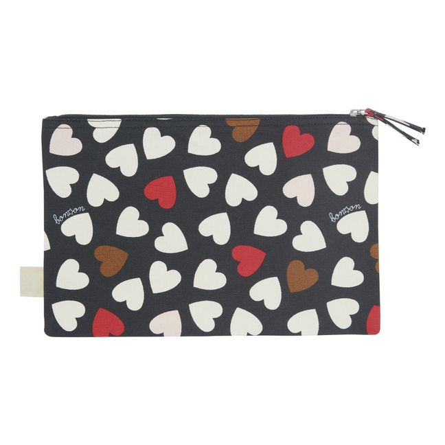 Computer pouch Hearts | Black