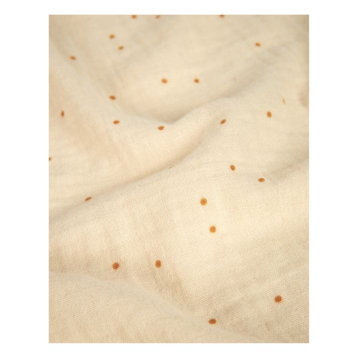Dots cot fitted sheet | Ginger- Product image n°2