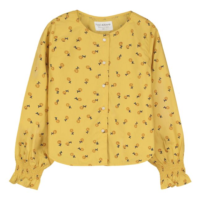 Blouse Coton Bio Fleurs Beth | Jaune