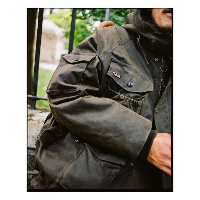 Collaborazione Baracuta x Barbour - Giacca in cera Harvard | Verde oliva