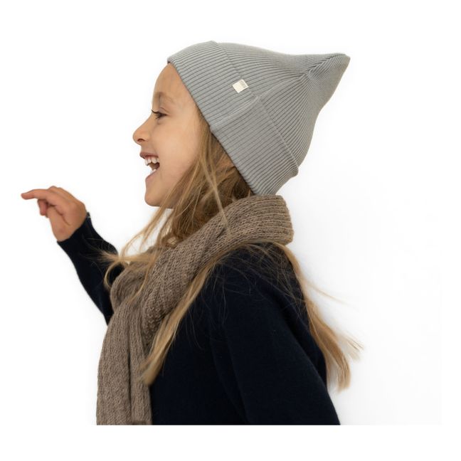 Bonnet Côtelé Mérinos Arvid | Vert de gris