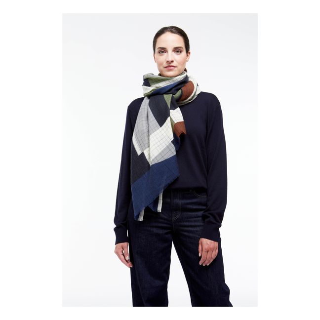 Bufanda de lana Supersonic | Verde Gris