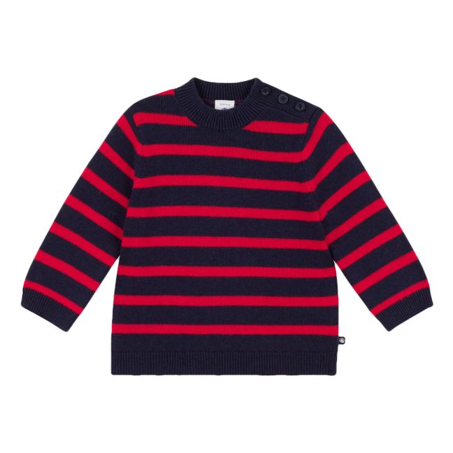 Pull en Laine Rayé Marinière | Bleu marine