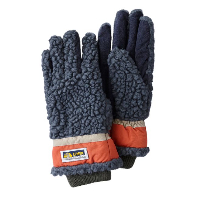 Teddy Wool Gloves | Verdigris