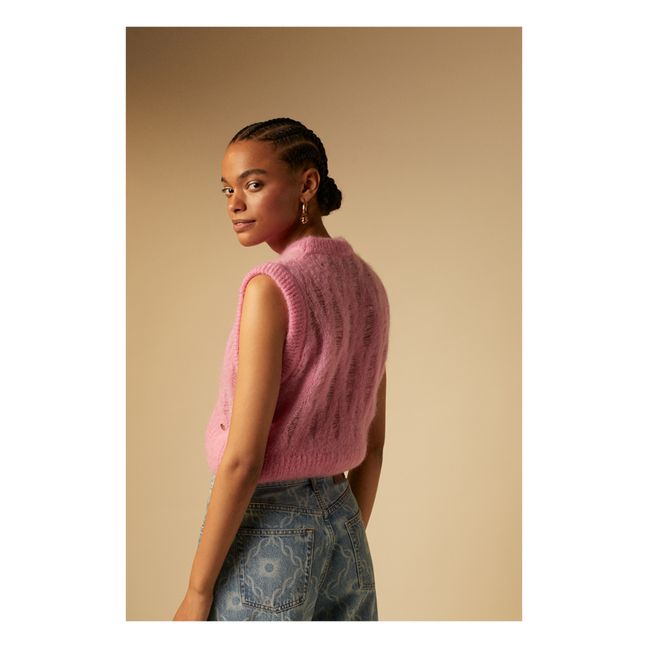 Pull Sans Manches Mariza Kid Mohair | Rose