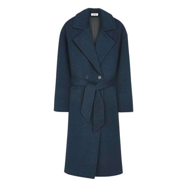 Abrigo de lana Dalia | Azul Marino