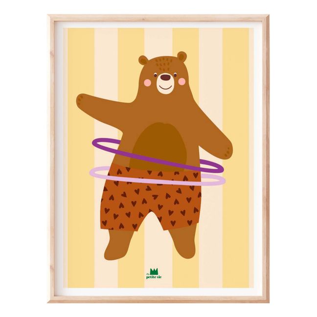 Affiche Ours Hula Hoop