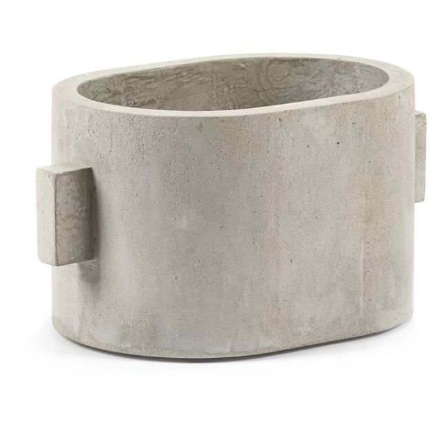 Fioriera ovale in cemento  | Grigio