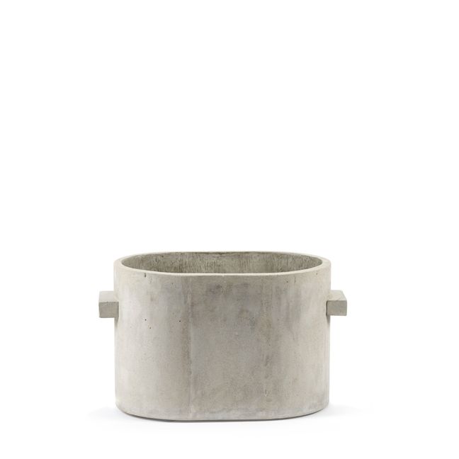Jardinière Oval en béton  | Gris
