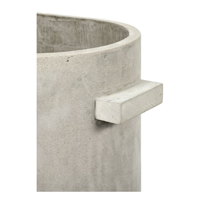 Oval concrete planter  | Grey