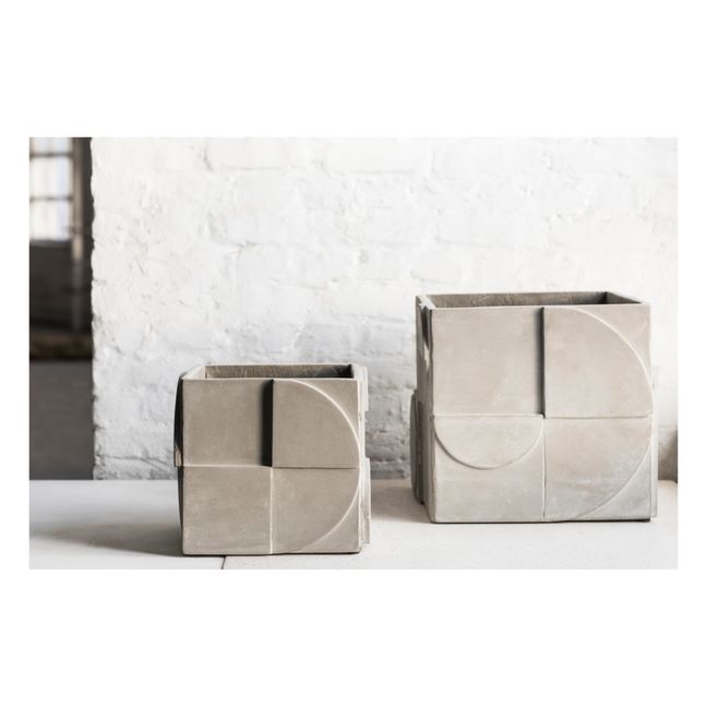 Cache pot Seventies en béton  | Gris