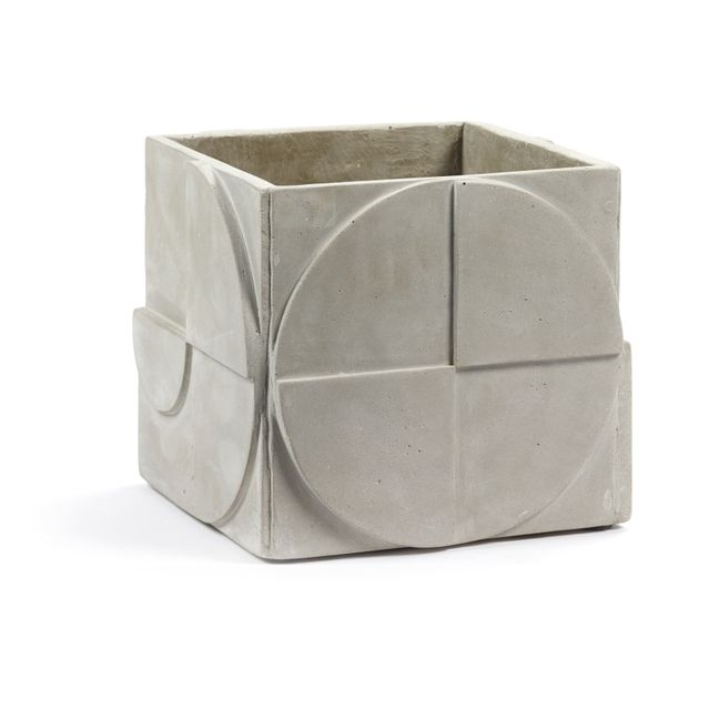 Seventies-Topfdeckel aus Beton  | Grau