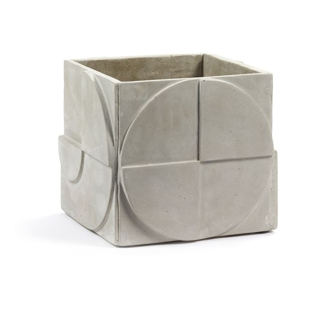 Cache pot Seventies en béton  | Gris