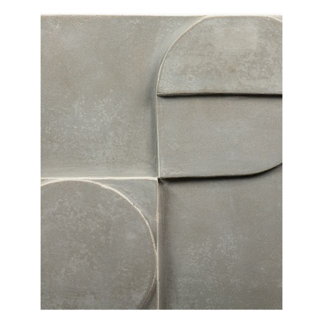 Seventies-Topfdeckel aus Beton  | Grau