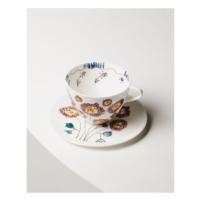 Coffee cup and saucer Anemone, Serax for Marni - Set of 2 | Milk