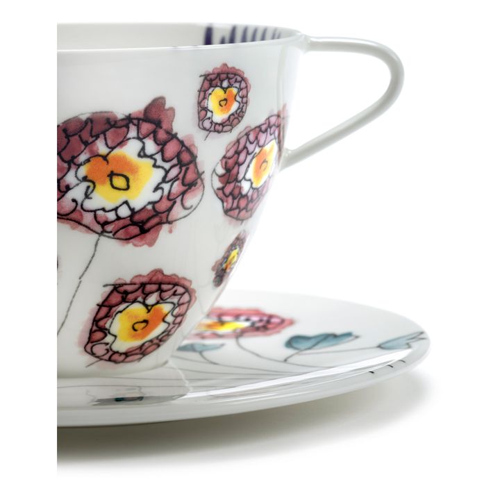 X Marni Anemone Milk Set Of 2 Cappuccino Cups And Saucers in Multicoloured  - Serax