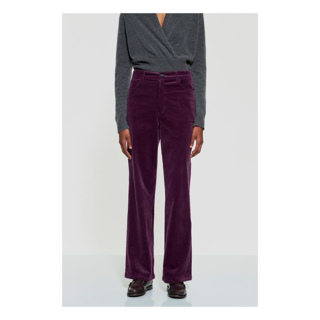 Pantalon Tilda Velours Côtelé | Violet
