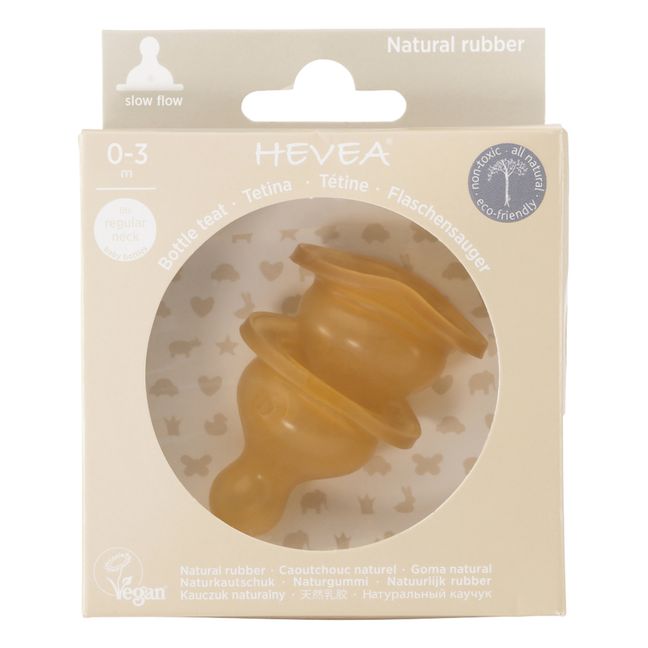 Schnuller aus Naturkautschuk langsamer Nahrungsfluss - 2er-Set