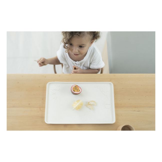 Set da tavola, in gomma naturale | Grigio